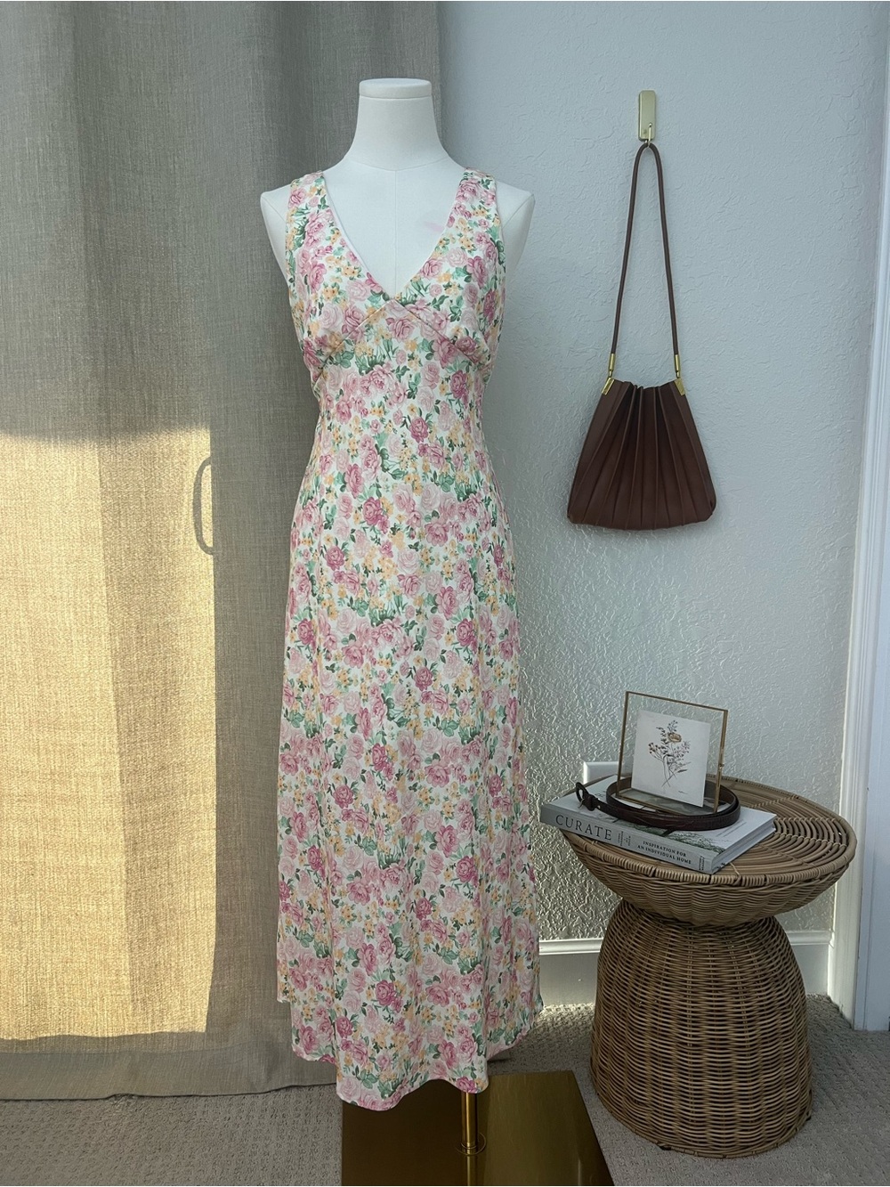 Altar'd State Pink Floral Maxi Dress